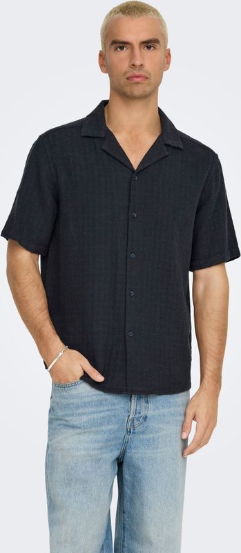 ONLY & SONS Kurzarmhemd "ONSLATHAM RLXSS RESORT LINEN STRUC 0257"