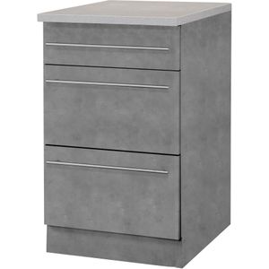 wiho Küchen Unterschrank "Chicago", 50 cm breit mit 2 Auszügen