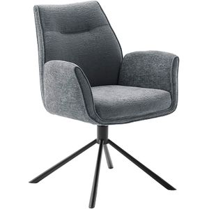 MCA furniture Esszimmerstuhl, Chenilleoptik, (2er-Set), drehbar 360, Belastbarkeit 120 kg, Sitzhöhe ca. 50 cm