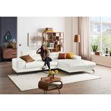 W.SCHILLIG Ecksofa "piedroo, Designsofa mit tollem Sitzkomfort, elegant und bequem, L-Form", Kopfteilverstellung, wahlweise mit Sitztiefenverstellung, Breite 303cm