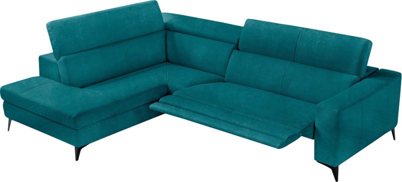 Egoitaliano Ecksofa "Edith, Designsofa mit hohem Sitzkomfort, L-Form", inkl. elektrischer Relaxfunktion und manuell verstellbaren Kopfteilen