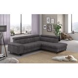 COTTA Ecksofa "Emma L-Form", Verstellbare Kopfstützen, optional mit Schlaffunktion und Bettkasten