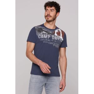 CAMP DAVID T-Shirt, mit Print und Logo-Stickerei