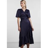 Y.A.S Wickelkleid "YASTHEA 2/4 MIDI WRAP DRESS S. NOOS", mit Volant