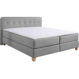 Home affaire Boxspringbett "Fargo", inkl. Topper, in 3 Matratzenarten, in Samt- oder Strukturstoff