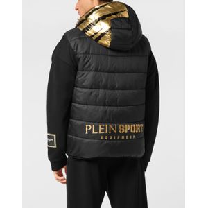 PLEIN SPORT Kurzweste "Vest Hoodie Laminated Scratch"