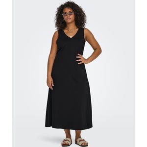 ONLY CARMAKOMA Shirtkleid "CARMAY LIFE S/L CALF V-NECK DRESS JRS"