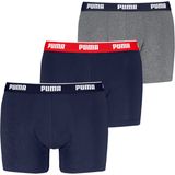 PUMA Boxershorts "PUMA MEN EVERYDAY BASIC BOXERS 3P", (3er Pack), Komfortabler elastischer Logobund
