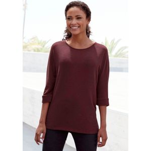 LASCANA 3/4-Arm-Shirt, (1 tlg.), mit modischem Ärmel-Aufschlag