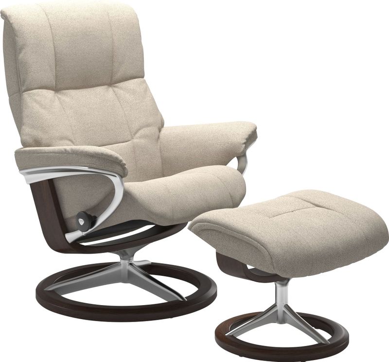 Stressless Relaxsessel "Mayfair", (Set, Relaxsessel mit Hocker), mit Hocker, mit Signature Base, Größe S, M & L, Gestell Braun