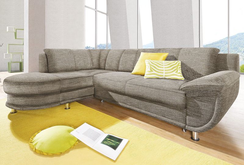 TRENDMANUFAKTUR Ecksofa "Rondo, L-Form", wahlweise mit Federkern, wahlweise mit Bettfunktion