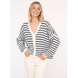 Zwillingsherz Strickjacke ""Streifen"", mit figurumspielendem Schnitt, One Size