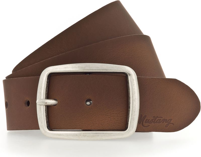 MUSTANG Ledergürtel, Pull-Up-Leder mit Vintagecharakter, 4 cm