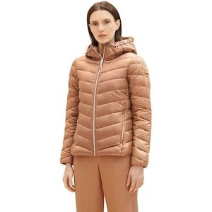 TOM TAILOR Steppjacke, mit Kapuze, mit Kapuze und seidig glänzendem Look