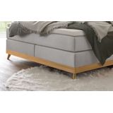 HASENA Boxspringbett Villa, Boxspringbett, edle Polsterteile, Sockel und Kopfteil aus heller Eiche
