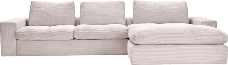 alina Ecksofa "Sandy", mit losen Sitz und Rückenkissen, in modernem Cordstoff