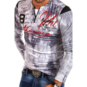 behype Langarmshirt "P-Monaco", mit Stickereien und Prints