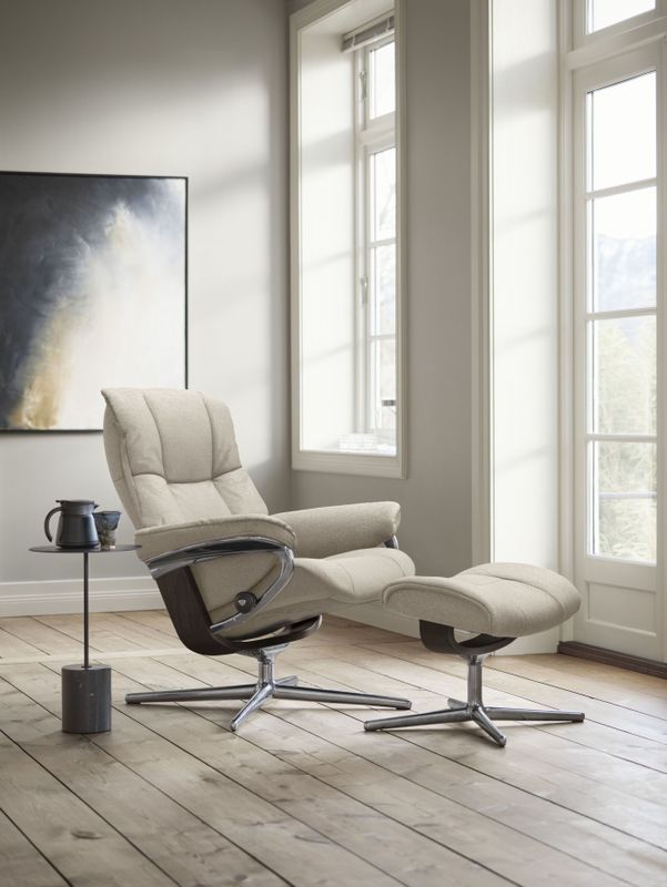 Stressless Relaxsessel "Mayfair", (Set, Relaxsessel mit Hocker), mit Hocker, mit Cross Base, Größe S, M & L, Holzakzent Wenge