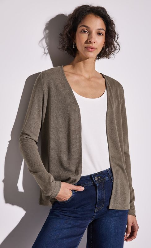 STREET ONE Shirtjacke "NETTE", im Strick Look