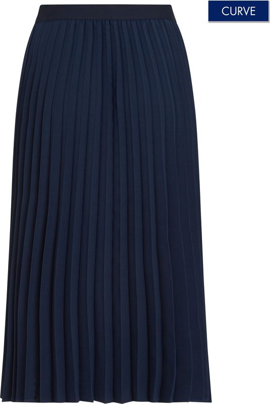 Tommy Hilfiger Curve Plisseerock "CRV FLUID PLEATED MIDI SKIRT", in Großen Größen, Logo-Print