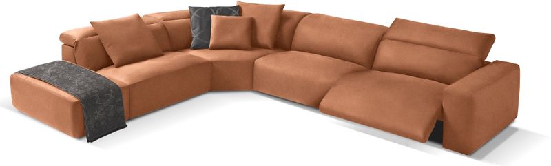 Egoitaliano Ecksofa "Beverly, extravangantes Designsofa mit erstklassigem Sitzkomfort", wahlweise mit elektrischer Relaxfunktion, Kopfteilverstellung