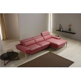 Egoitaliano Ecksofa "Princess, elegantes Designsofa mit erstklassigem Sitzkomfort, L-Form", mit Recamiere, inkl. Kopfteilverstellung, edle Designmetallfüße