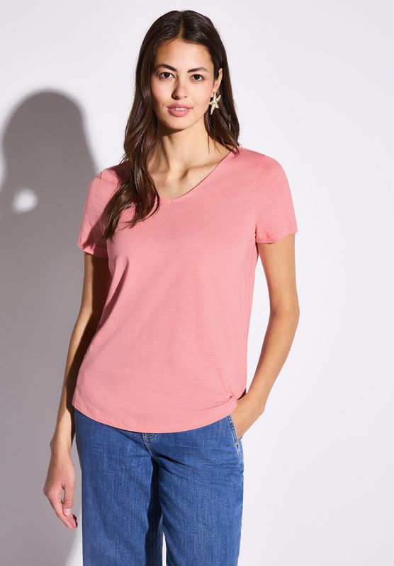 STREET ONE T-Shirt, mit V-Ausschnitt