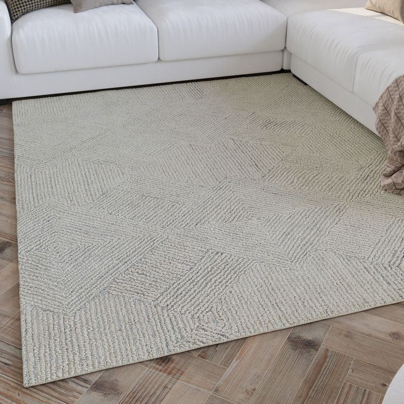 Wecon home Teppich "Hamptons THIRTYTHREE", rechteckig, 15 mm Höhe, Läufer, Fasermix, Kurzflor, Wohnzimmer, elegant, robust, geometrisch