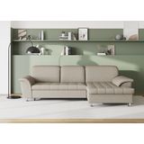 DOMO collection Ecksofa Franzi, wahlweise mit Bettfunktion, Bettkasten und Kopfteilverstellung