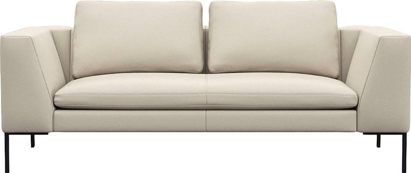 FLEXLUX 2,5-Sitzer "Loano", modernes Sofa, frei im Raum stellbar, lose Kissen, Kaltschaum im Sitz