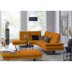 W.SCHILLIG Ecksofa "broadway, Designsofa, toller Sitzkomfort, zeitlos, elegant, L-Form", Sitztiefenverstellung, Kopfteil- & Seitenteilverstellung, Breite 284cm