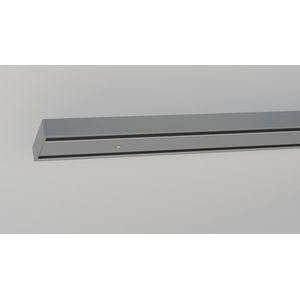 indeko Schienensystem "Objektschiene", 2 läufig-läufig, Wunschmaßlänge, Innenlauf Gardinenschiene, Komplett-Set inkl. Gleitern&Montagematerial