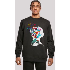 F4NT4STIC Kapuzenpullover "Schmetterling Silhouette CREW", Print