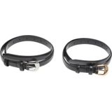 URBAN CLASSICS Synthetikgürtel "Urban Classics Chunky Buckle Slim Belt 2-Pack"