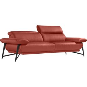 Egoitaliano 2,5-Sitzer "Anais, Designsofa mit hohem Sitzkomfort, Designfuß,", inkl. verstellbarer Kopfteile