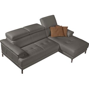 Egoitaliano Ecksofa "Soul, Design und Sitzkomfort auf hohem Niveau, tolle Details, L-Form", mit Recamiere, inkl. Kopfteilverstellung