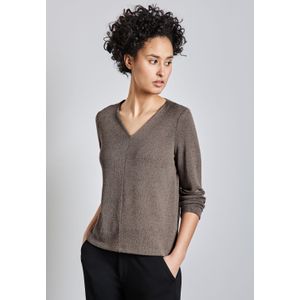 STREET ONE Langarmshirt, mit V-Ausschnitt