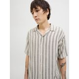 Jack & Jones Kurzarmhemd "JJEENZO STRIPE RESORT SHIRT SS SN", mit Streifen Muster
