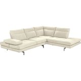 CALIA ITALIA Ecksofa "Toby Wing, L-Form, Designsofa mit sensationellem Sitzkomfort", Sitztiefenverstellung, funktionale Ecke, Füße in schwarz matt