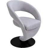 K+W Komfort & Wohnen Drehstuhl "Wave", Design-Drehstuhl, schwarzer Drehteller