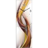 Artland Wanduhr "Glasuhr Abstrakes Design Orange", wahlweise mit Quarz- oder Funkuhrwerk, lautlos ohne Tickgeräusche