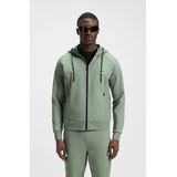 BOSS GREEN Sweatjacke "Saggy Rib", mit tonigen Einsätzen