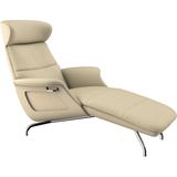FLEXLUX Loungesessel "Clement Chaislongue, Relaxstuhl, Liegesessel,", Rücken- & Kopfteilverstellung, Armlehne gepolstert geölt, Fuß Alu