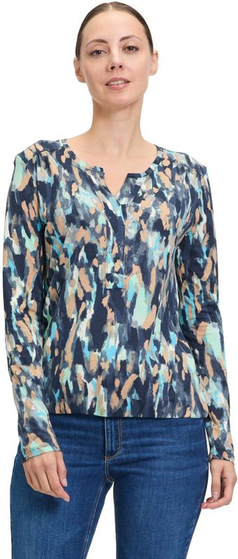 Betty&Co Kurzarmshirt "Betty & Co Blusenshirt mit Gummizug", (1 tlg.), Druck