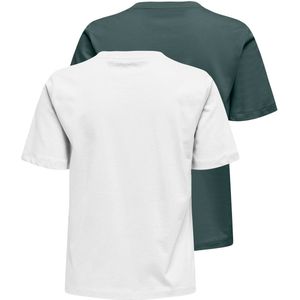 ONLY Kurzarmshirt "ONLONLY S/S TEE NOOS 2 PACK", (Packung, 2 tlg.)