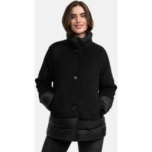 MANISA Winterjacke, ohne Kapuze, mit modischen Materialmix und Wolle