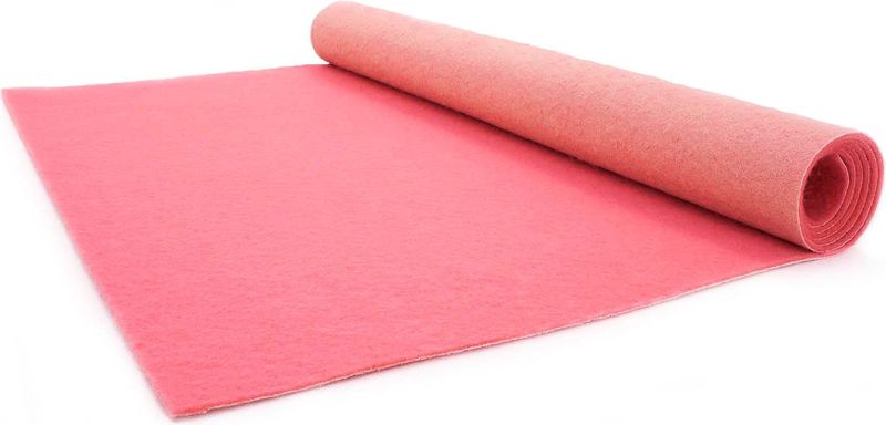 Primaflor-Ideen in Textil Läufer "PODIUM", rechteckig, 2,6 mm Höhe, Breite 100 cm, robuster Nadelfilz, Uni-Farben
