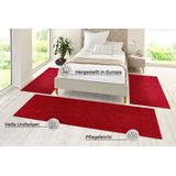 HANSE Home Bettumrandung "Pure 100", (3 tlg.), Kurzflor, Unifarben, Teppich, Bettläufer, Bettvorleger, Teppichläufer