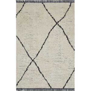 LUXOR living Teppich "Ovada 2", rechteckig, 25 mm Höhe, modernes Rauten Design, mit Fransen