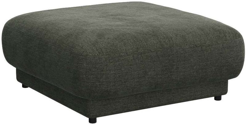 FLEXLUX Pouf "Molino, Fußhocker, Sitzhocker, Polsterhocker", Kaltschaum & Stahl-Wellen, Füsse Schwarz